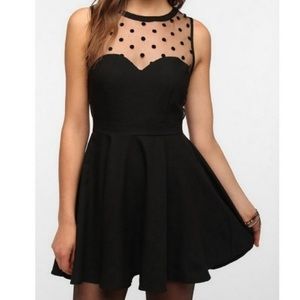 Coincidence and chance black fit and flare dress
